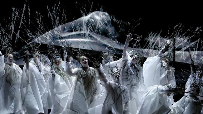 Opera Australia's chorus in wintry mode for Madama Butterfly. Picture: Prudence Upton