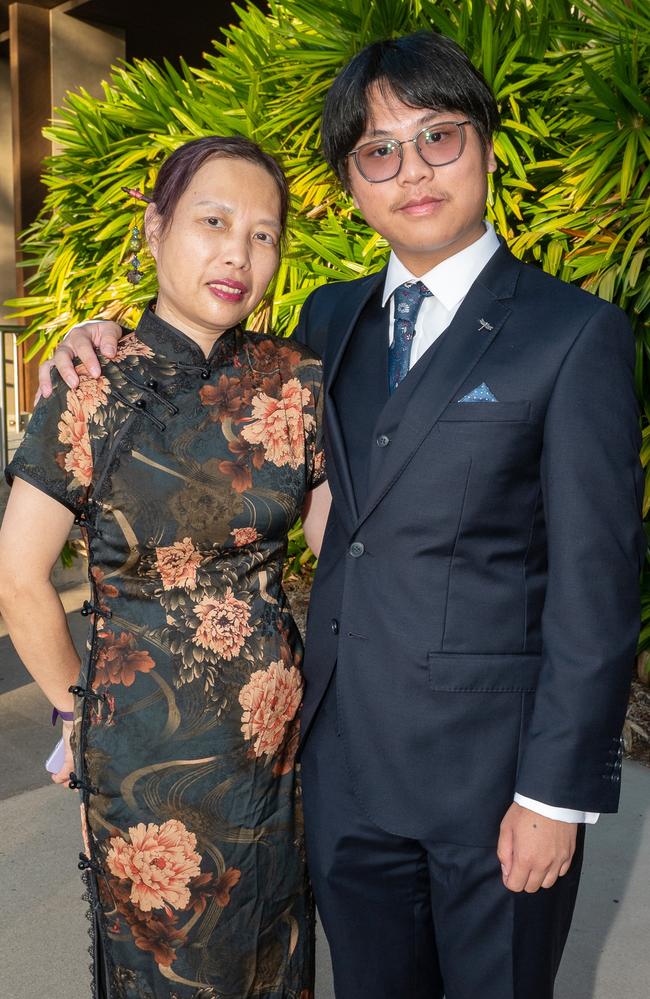 Linda Li and Jacky Peng at Mackay Christian College Graduation dinner, Thursday 16 November 2023 Picture:Michaela Harlow