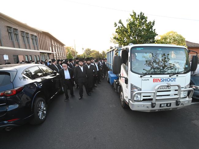 The ceremony came after the firebombing of the Adass Israel synagogue on December 6. Picture: Tony Gough