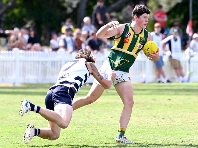 Action from Saturday's McDonaldâ€™s South East Queensland Youth Grand Finals played at Yeronga AFC. 2 September 2023. Picture, John Gass