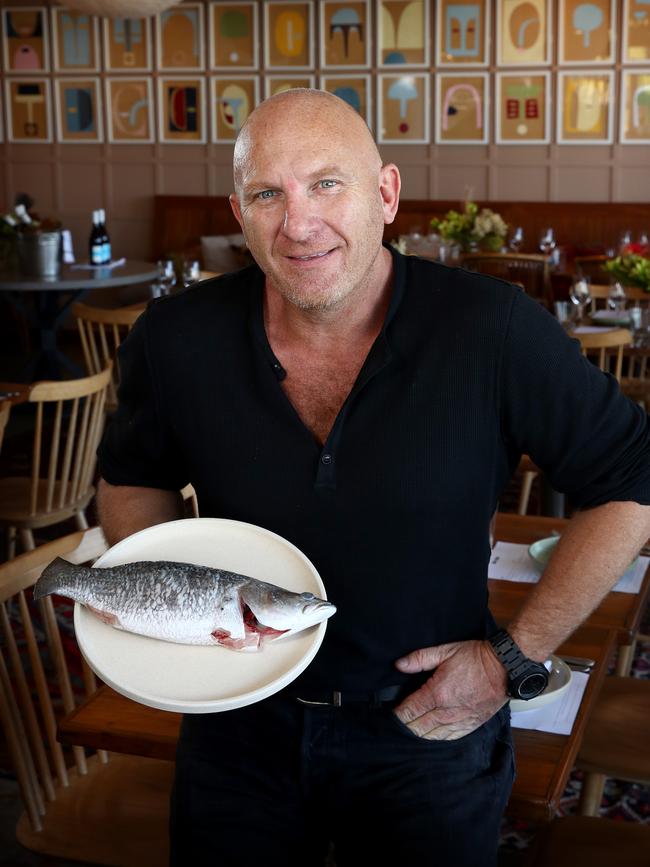 Chef Matt Moran hosts a lunch at his North Bondi Fish restaurant to celebrate National Barramundi Day. Picture: Toby Zerna