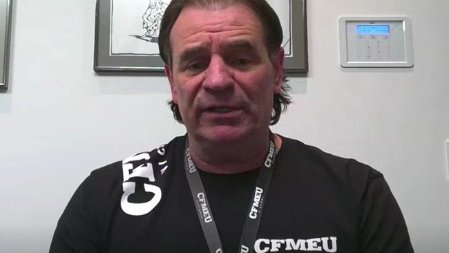 John Setka has defended the union’s tactics. Picture: ABC