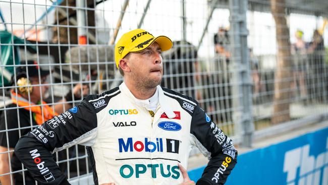 Chaz Mostert (left) conceded Shane van Gisbergen was simply too good in Race 2 at Newcastle on Sunday. Picture: Daniel Kalisz/Getty Images