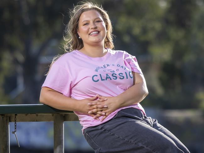 Chloe Pink is the new wife of North Melbourne AFL star Toby Pink.She has revealed the torrent of vile criticism she received about her weight and appearance after posting wedding photos to social media.Picture by Wayne Taylor 24th April 2025
