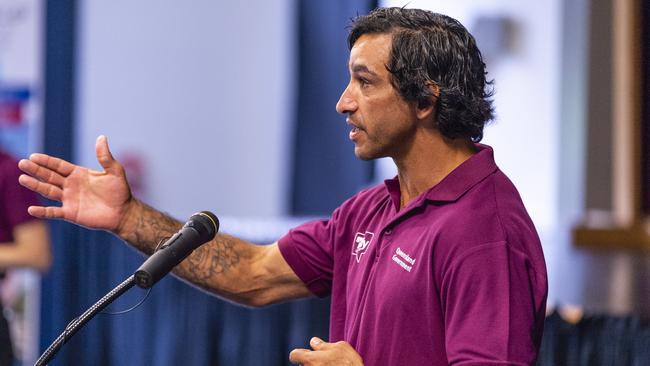 Rugby league legend Johnathan Thurston has expressed his views on comparisons made between the Queensland Government’s mandate restrictions and segregation. Picture: Kevin Farmer