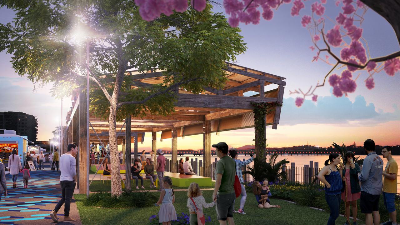 Concept drawings for the Mackay waterfront riverside revitalisation along the Pioneer River.