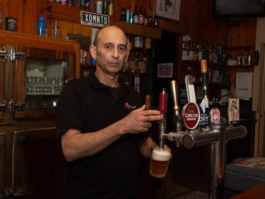 Publican Trevor Andrews at the Patoral Hotel in Echuca is opening today defying lockdown restrictions Picture: Bec Pilgrim