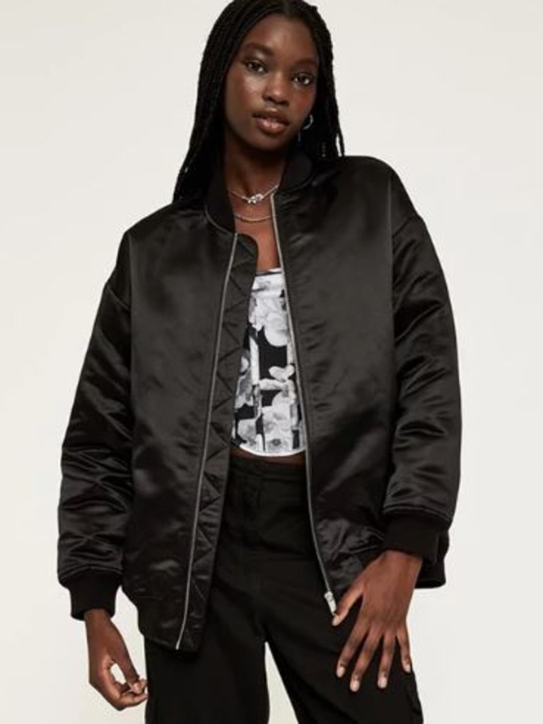 Supre Marnie Satin Bomber Jacket. Picture: THE ICONIC.