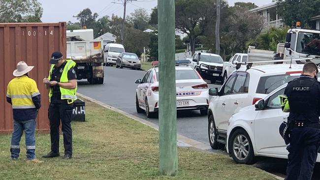 Emergency services responding to a two-vehicle crash on Gladstone Road and Prospect Street, Allenstown, on July 14. Picture: Jann Houley