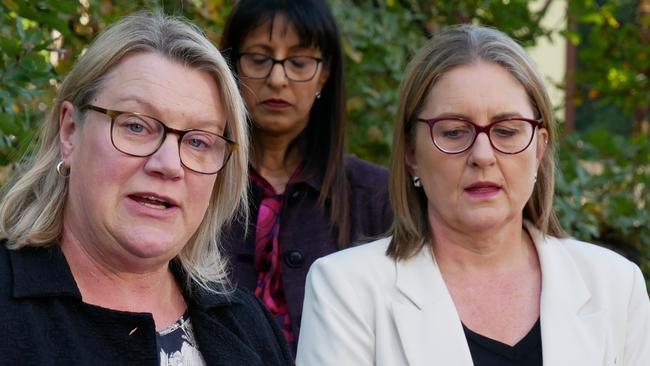 Victorian Mental Health Minister Ingrid Stitt, left, and Premier Jacinta Allan. Picture: NCA NewsWire / Blair Jackson