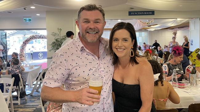 Melbourne Cup in Port Macquarie: Jason Strong and Belinda Moseley celebrating at Tacking Point Tavern.