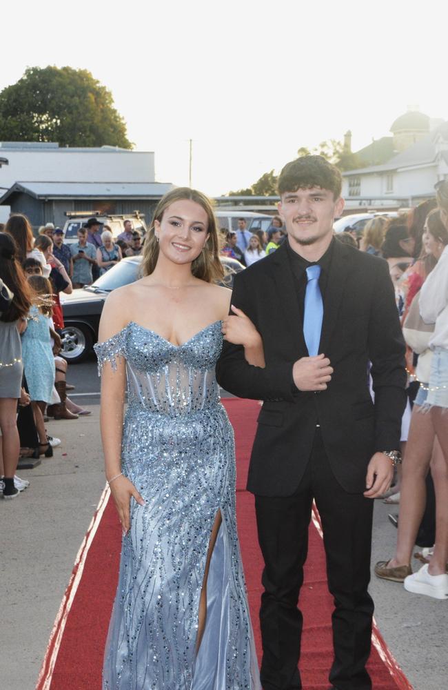 Warwick State High School graduates (from left) Allie and Jack at Warwick RSL on November 17, 2023. Photo: Jessica Klein