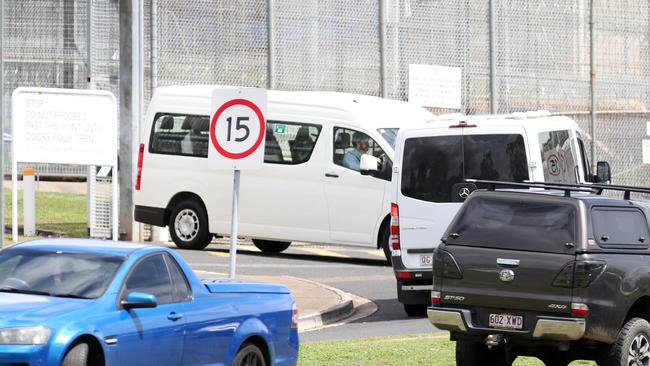 Convicted paedophile Douglas Jackway being driven out of Brisbane Correctional Centre in Wacol following his release. Picture: Tara Croser