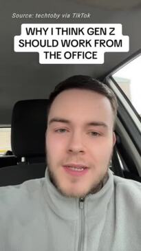 Millennial tells Gen Zers they need to be in the office