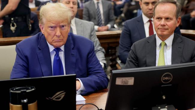 Mr Trump photographed in court. Picture: Spencer Platt/Getty Images via AFP