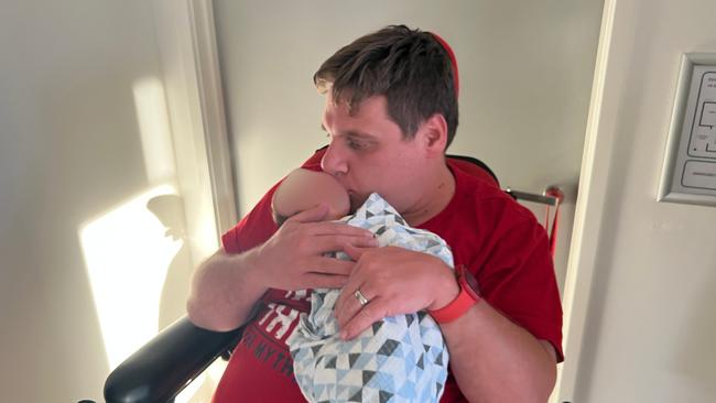 Highfields man Nathan Slachter has still be unable to secure extra support funding from the NDIS to assist with the birth of his and wife Kerryanne's son Ezra.