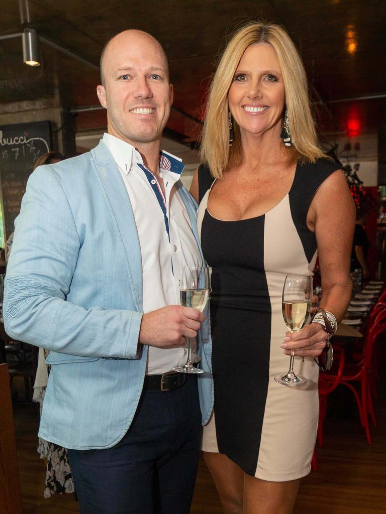 Matt McKinnon and Elizabeth O’Brien at Bucci's seventh birthday celebrations. Picture: Stephen Archer