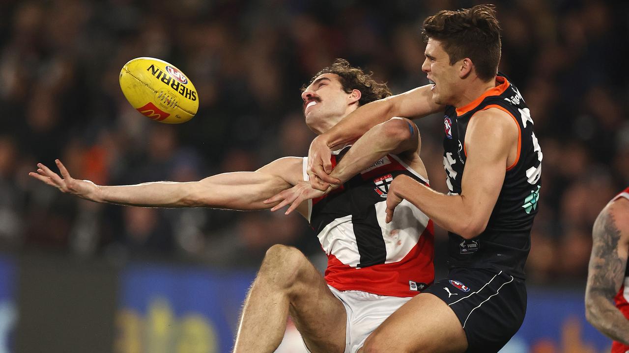 Lewis Young (right) has impressed Carlton coach Michael Voss. Picture: Michael Klein