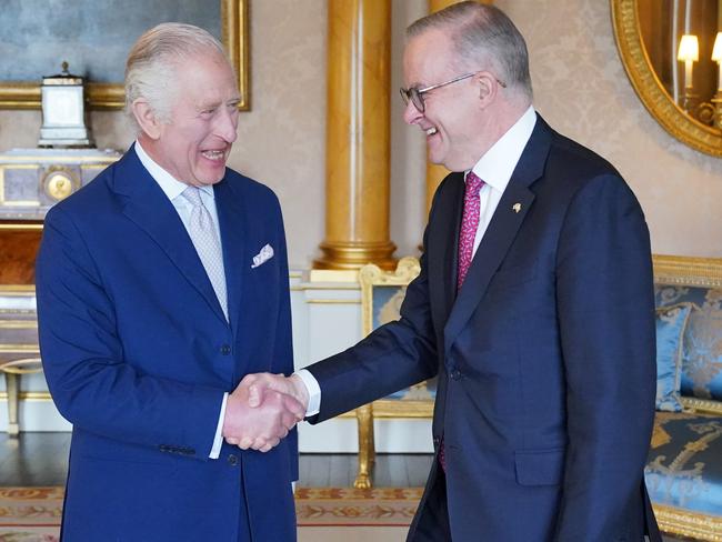 King Charles III hosts an audience with Anthony Albanese at Buckingham Palace this week. Picture: Getty Images