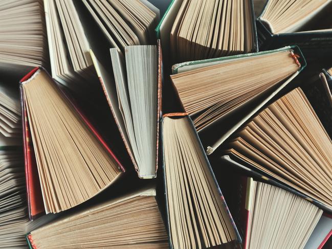 Composition with books on the table