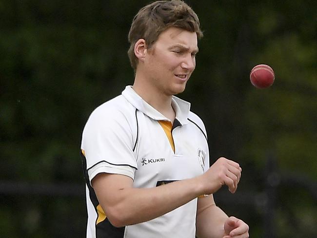 Damon Edwards during the GDCA Cricket match between Gisborne and Sunbury United in Gisborne, Saturday, Nov. 23, 2019. Picture: Andy Brownbill