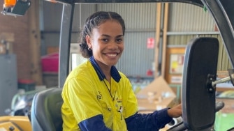 Asinate Bradbury, from Tennant Creek, is one of six finalists who represented the NT at the Australia Training Awards in Canberra December 6, 2024. Picture: Supplied