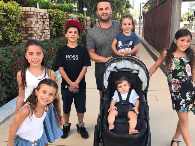 Daniel Abdallah with their children. Picture: Supplied