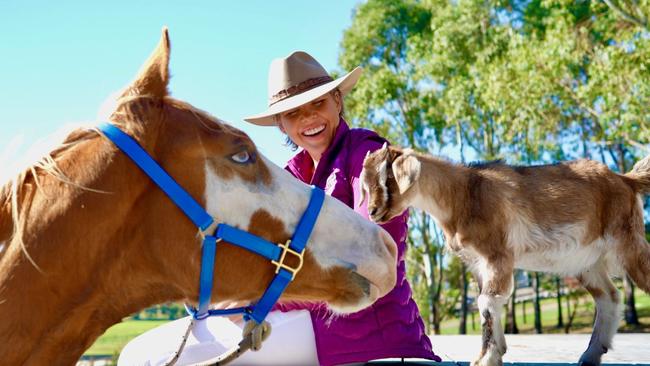 Nicole Slater on the family farm she loves. Horsemanship is in the Slaters’ blood with both Billy and Nicole growing up riding. Picture: Supplied