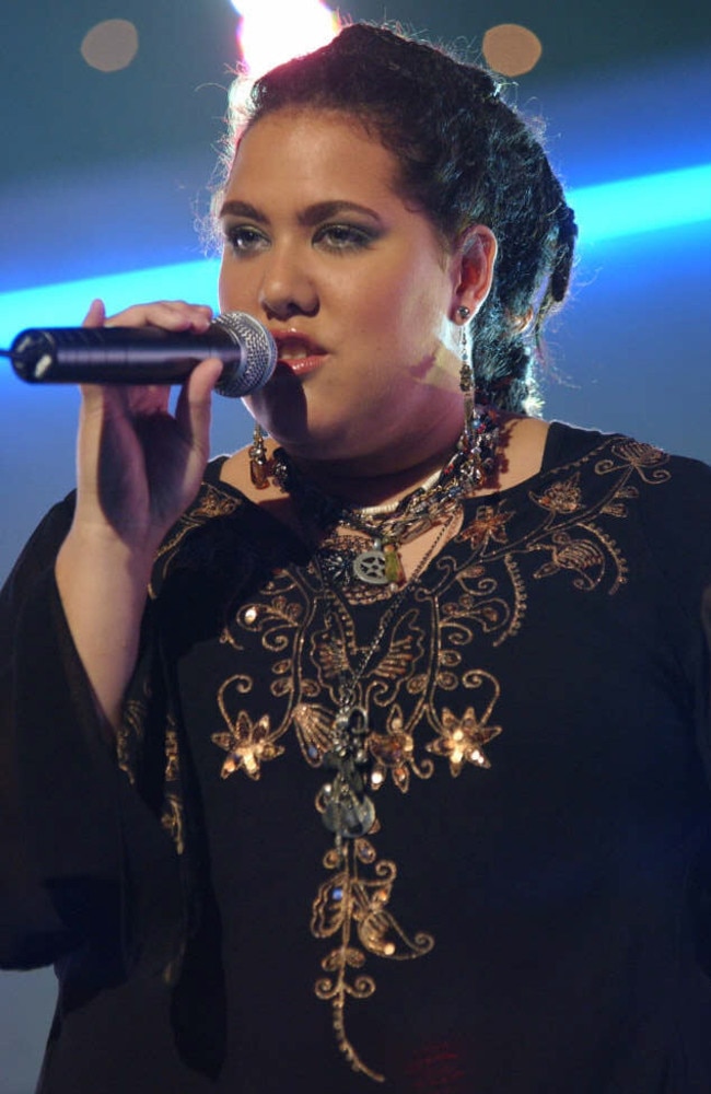 Pictured on the set of Australian Idol in 2004. Picture: Supplied