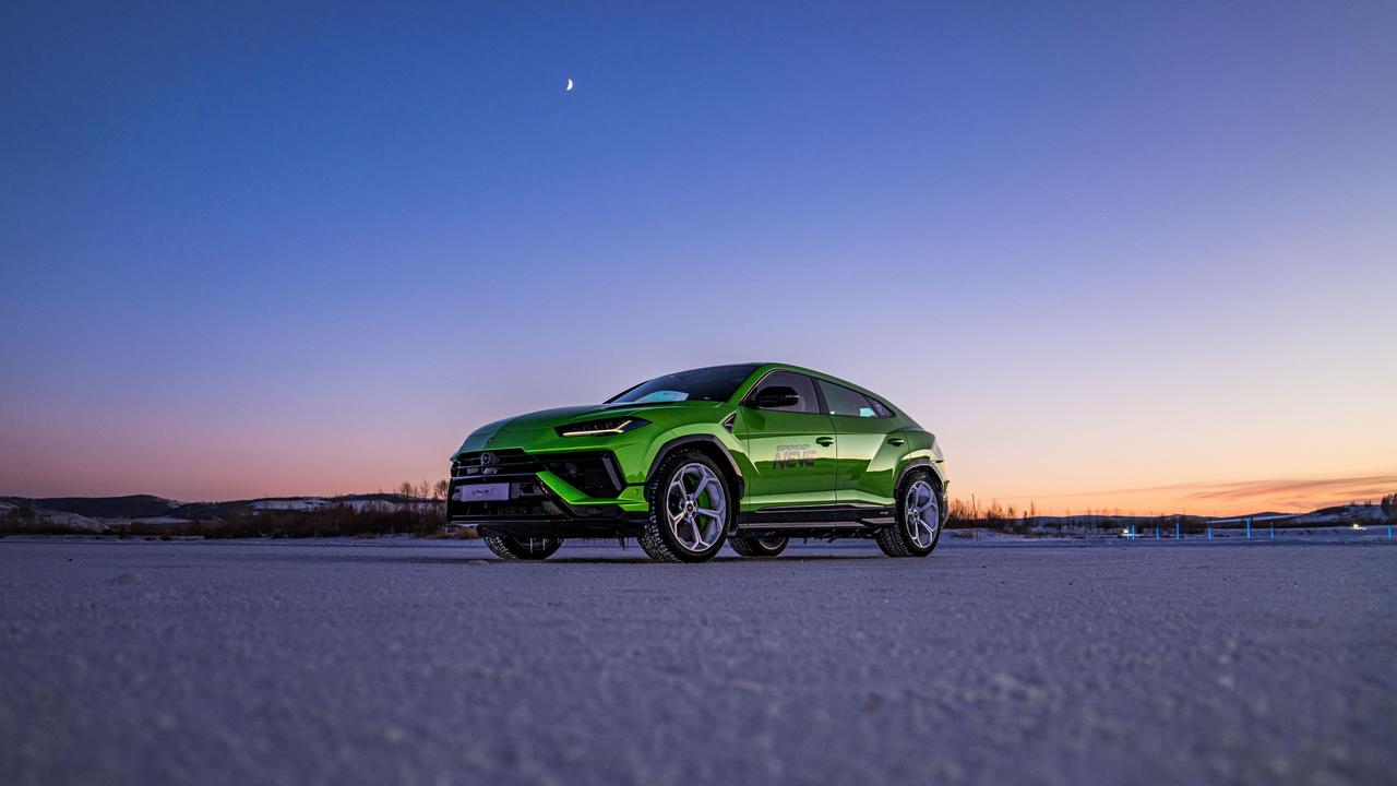 Ice driving in the Lamborghini Urus. Picture: Supplied