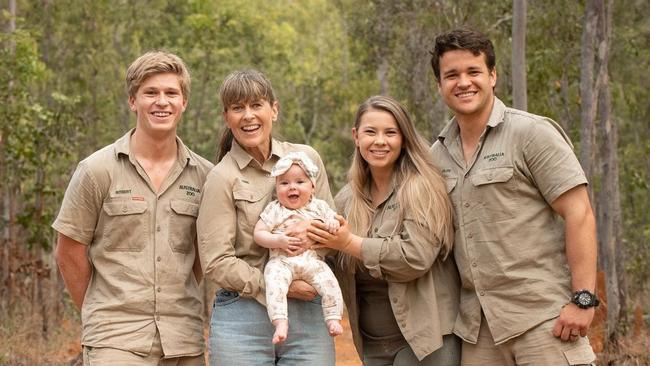 The Irwin family from Instagram - Robert and Terri Irwin with Chandler Powell and Bindi Irwin and their daughter Grace Irwin-Powell.