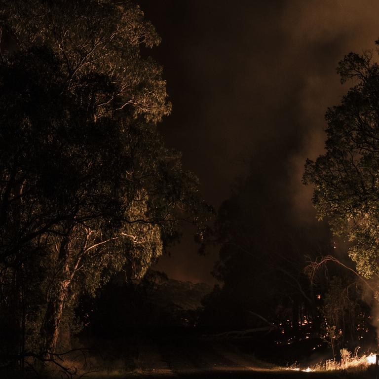 Bushfires burning around Dalveen as seen from Old Stanthorpe Rd, Tuesday, October 31, 2023. Picture: Kevin Farmer