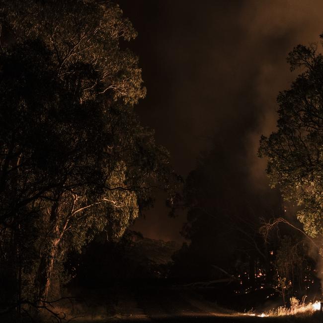 Bushfires burning around Dalveen as seen from Old Stanthorpe Rd, Tuesday, October 31, 2023. Picture: Kevin Farmer