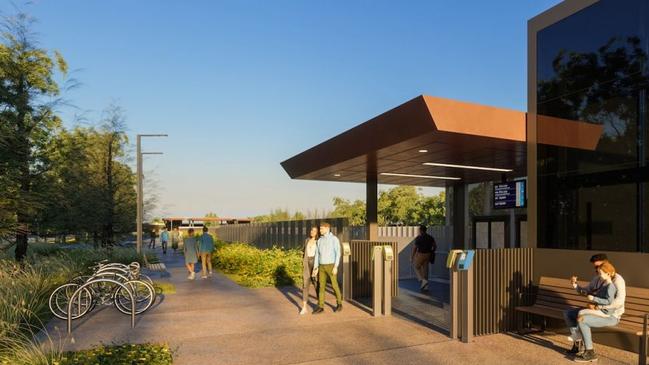 A render of the new-look Ringwood East station.