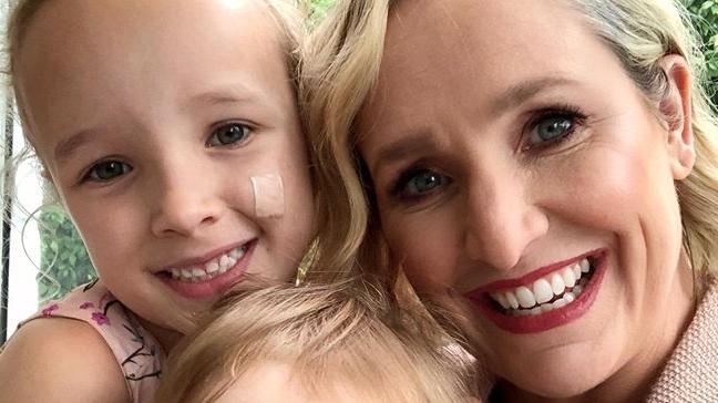 Fifi Box with her daughters Trixie and Daisy. Picture: Instagram