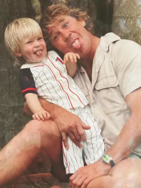 Robert Irwin as seen on his Instagram page with his dad Steve.