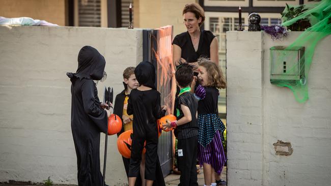 Kids trick or treating in the streets. Picture: AAP/ Julian Andrews