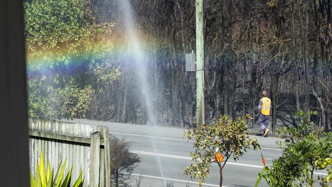 Energex crews have been working to retain power at Peregian Beach. Picture: Lachie Millard