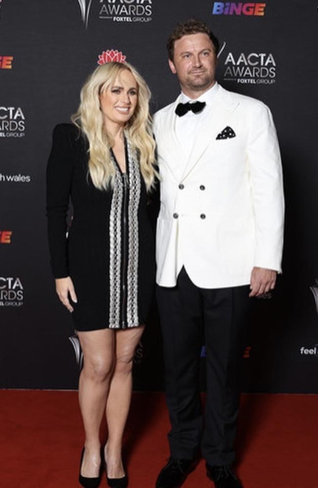 Rebel Wilson and Matt Reid at the AACTA Awards.