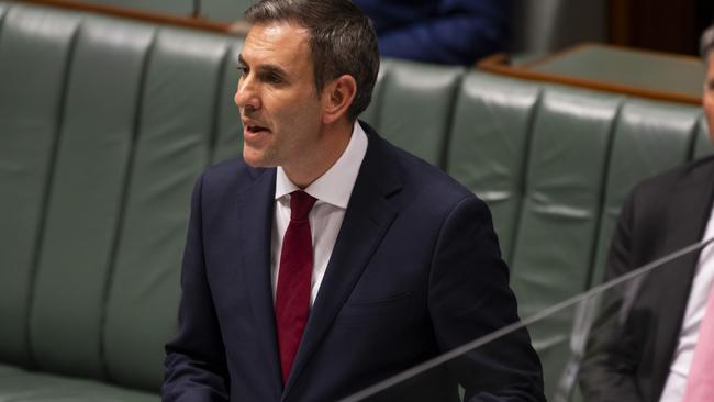 Treasurer Jim Chalmers delivers the 2022-23 federal budget in the House of Representaives at Parliament House in October.