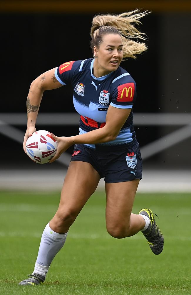 TOWNSVILLE, AUSTRALIA – JUNE 26: Isabelle Kelly said an early start time for State of Origin would make game day preparation better for athletes. (Photo by Ian Hitchcock/Getty Images)