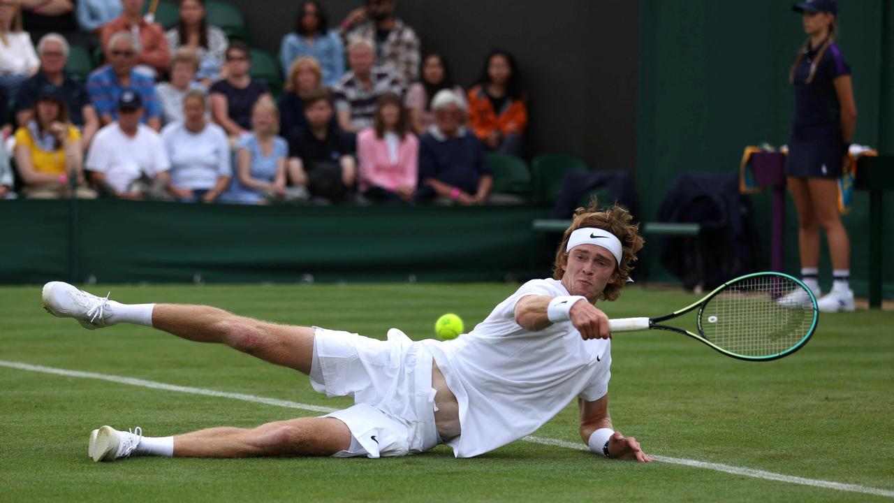 Russia's Andrey Rublev is another top player left on the sidelines. (Photo by Adrian DENNIS / AFP)