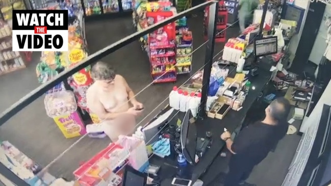 Naked man walks into servo