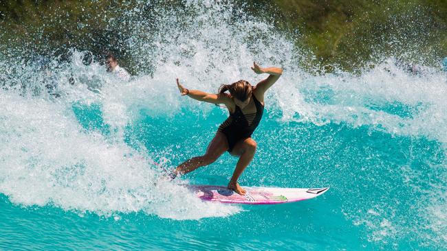 URBNSURF Melbourne - Maud Le Car. Picture:  Wavegarden-Pacotwo