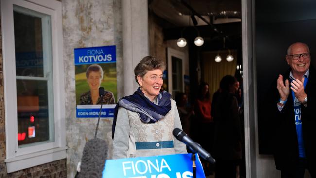 Liberal candidate Fiona Kotvojs was reluctant to claim victory at the official Liberal party function on Saturday night. Picture: Newswire / Photox – Canberra Photography Services