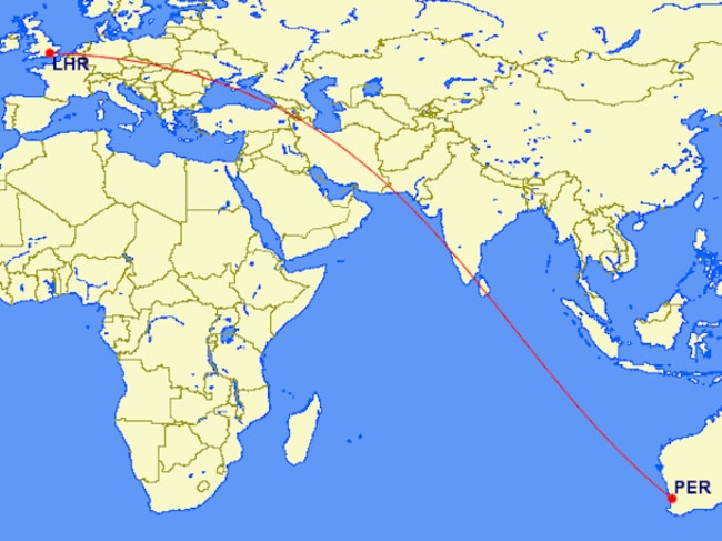 Flight routes. Picture: Great Circle Mapper