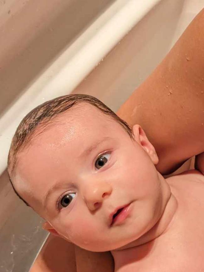 Arthur Jones. Two and a half months old. Just started to smile and laugh with us. Loves to play. Doesn’t mind tummy time. Has a two-year-old sister to look up to. Loves smiling, laughing and baby talking. Loves a little tickle from mum now. Enjoys a bit of tummy time. Doesn’t like to sleep overnight. Loves watching sister play lots. Loves kicking his little legs.