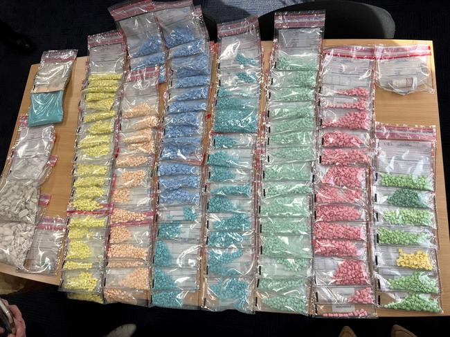 Tasmania Police says it seized 11,000 MDMA pills worth $400,000 just before Christmas. Picture: Tasmania Police