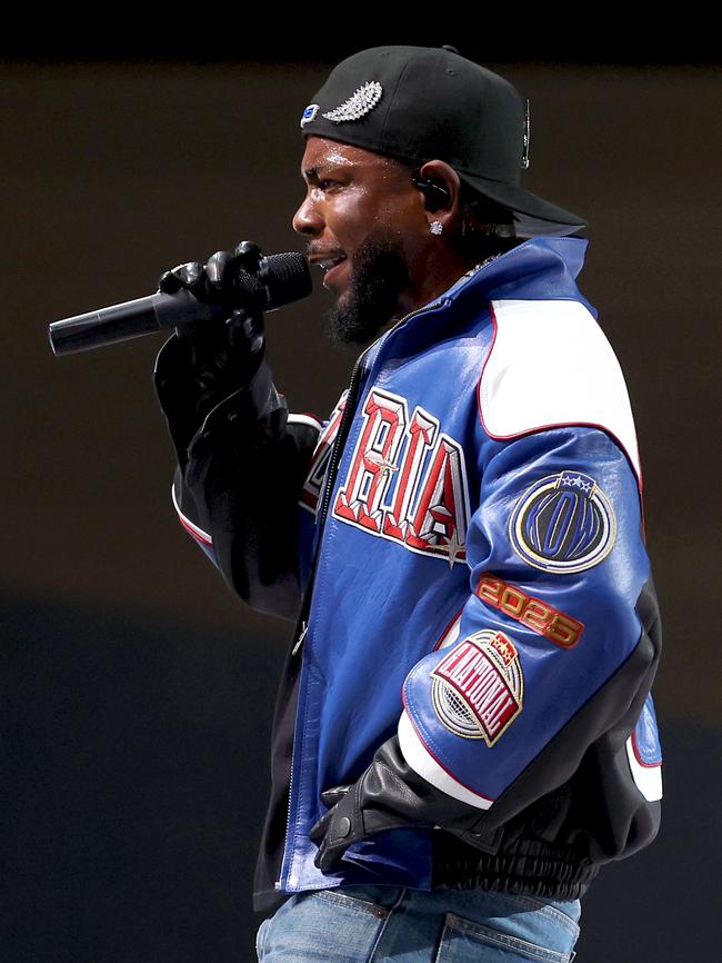 Lamar performs at the Super Bowl LIX halftime show. Picture: Getty Images