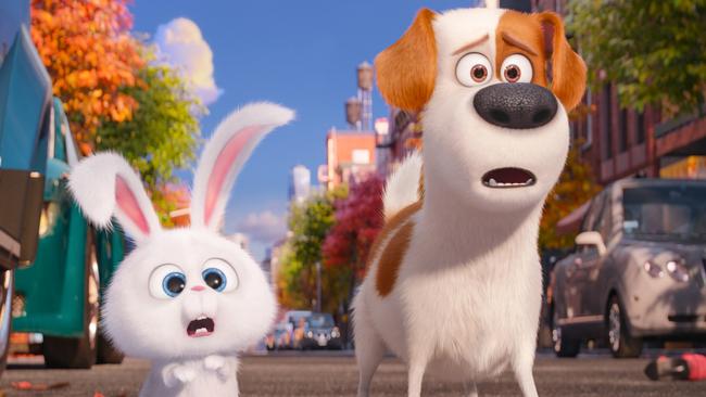 Kevin Hart) and Louis CK voice Snowball and Max in The Secret Life of Pets.